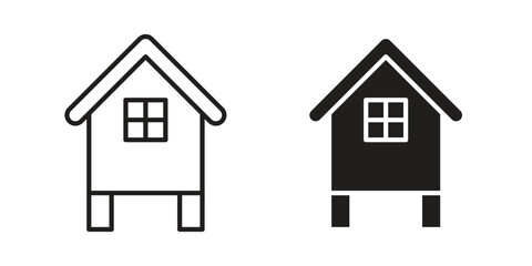 Chicken coop icon concept for infographic, website or app. © Opps
