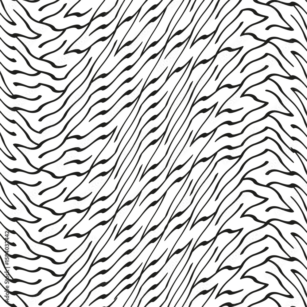 Poster abstract wavy background. zig zag line pattern. grayscale textured graphic. vector modern design.