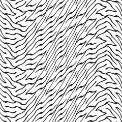 Abstract wavy background. Zig zag line pattern. Grayscale textured graphic. Vector modern design.