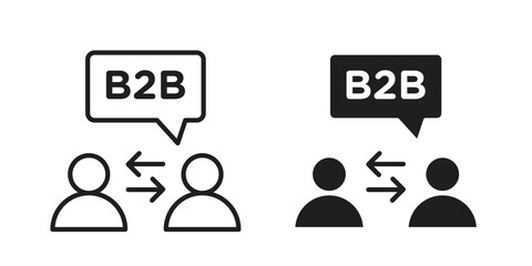 B2B icon concept for infographic, website or app.