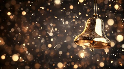 golden christmas bell