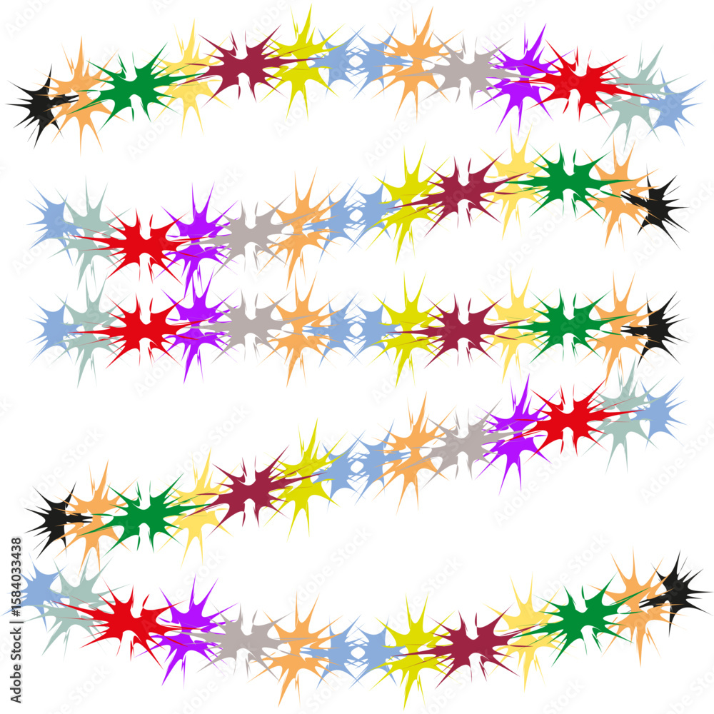 Poster puzzle pieces pattern. wavy stripe vector. connected element illustration. abstract colorful backgro