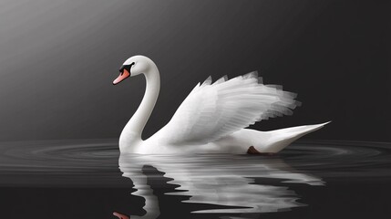 Fototapeta premium mute swan cygnus olor