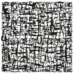 Chaotic line pattern. Abstract grunge texture. Black white distressed. Vector random background.
