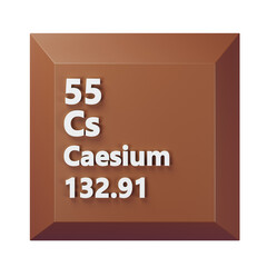 Caesium 3D Periodic Table Icon