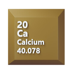 Calcium 3D Periodic Table Icon
