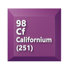 Californium 3D Periodic Table Icon