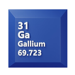 Gallium 3D Periodic Table Icon