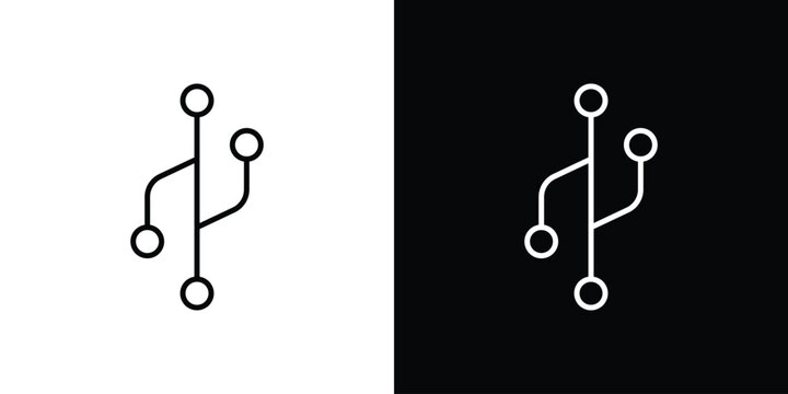 Version control icon Logo Template. lianer pictogram set.