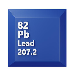 Lead 3D Periodic Table Icon
