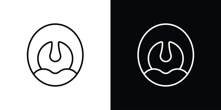 Tonsillitis icon Logo Template. lianer pictogram set.