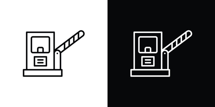 Toll road icon Logo Template. lianer pictogram set.