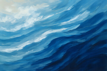 Obraz premium Ocean waves, abstract art