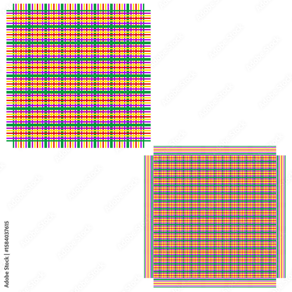 Poster plaid pattern squares. colorful grid design. abstract tartan vector. seamless fabric texture.