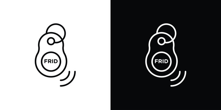 RFID key tag icon Logo Template. lianer pictogram set.