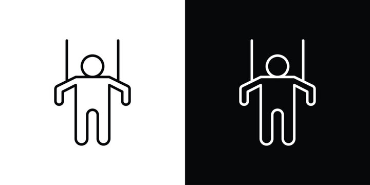Puppet icon Logo Template. lianer pictogram set.