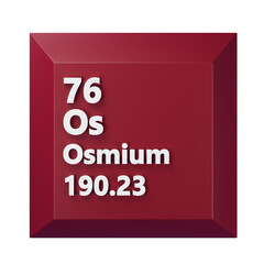 Osmium 3D Periodic Table Icon