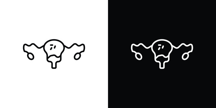 Pelvic inflammatory disease icon Logo Template. lianer pictogram set.