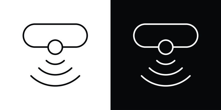 Motion sensor icon Logo Template. lianer pictogram set.