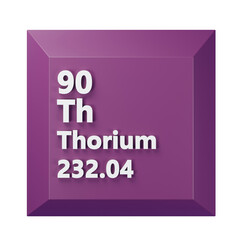 Thorium 3D Periodic Table Icon