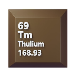 Thulium 3D Periodic Table Icon
