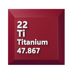 Titanium 3D Periodic Table Icon