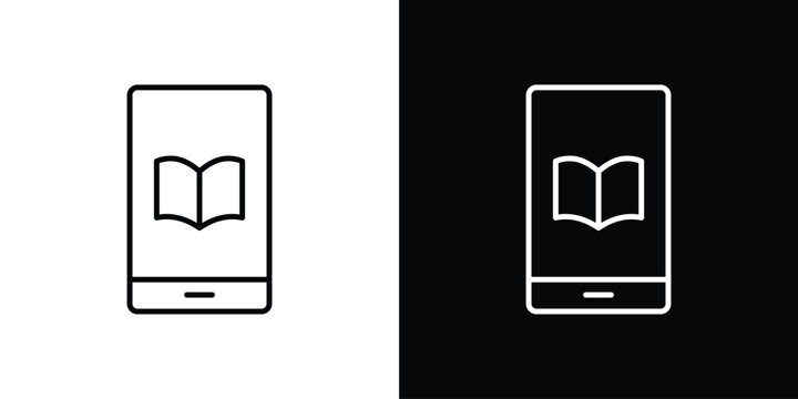Ebook icon Logo Template. lianer pictogram set.