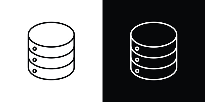 Cylinder database icon Logo Template. lianer pictogram set.