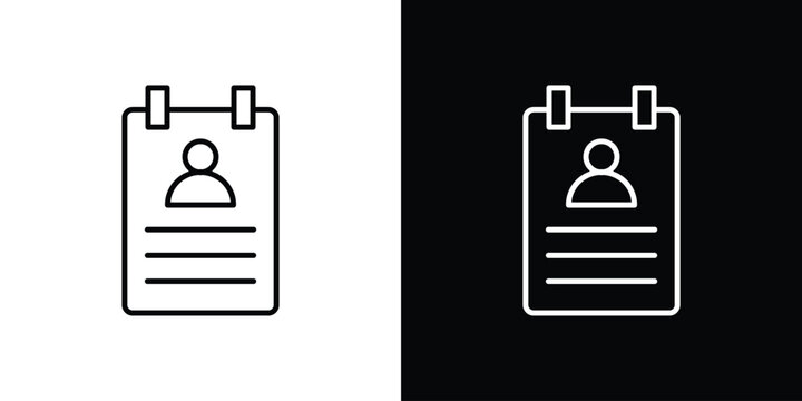 Curriculum icon Logo Template. lianer pictogram set.