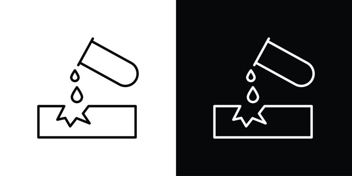 Corrosive substance icon Logo Template. lianer pictogram set.