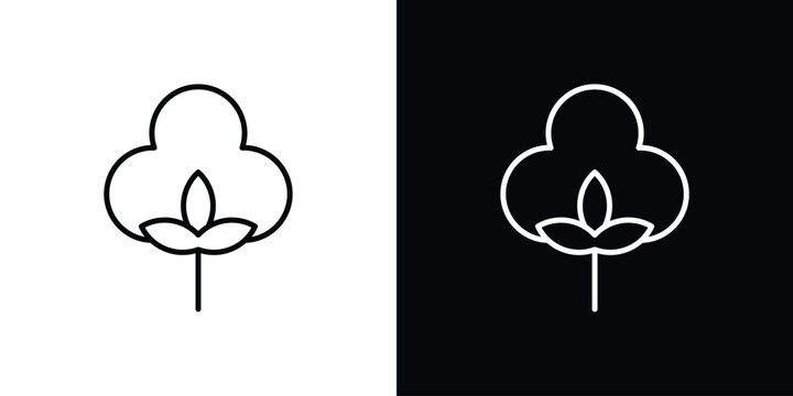 Cotton icon Logo Template. lianer pictogram set.