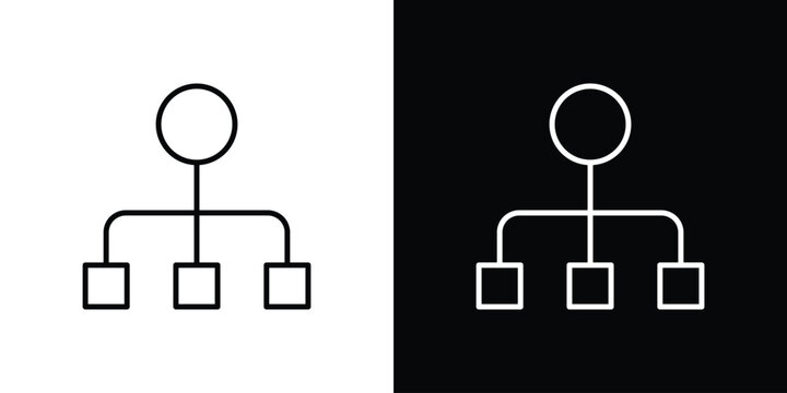 classification icon Logo Template. lianer pictogram set.
