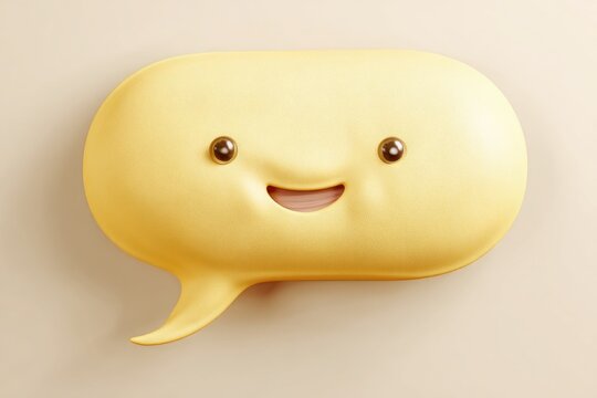 Smiling yellow speech bubble (1) - Powered by Adobe
