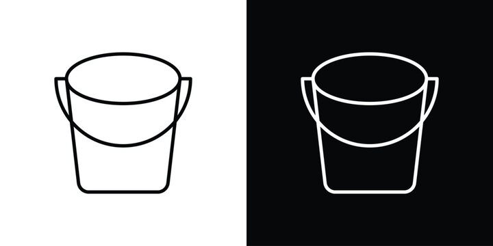 Bucket icon Logo Template. lianer pictogram set.