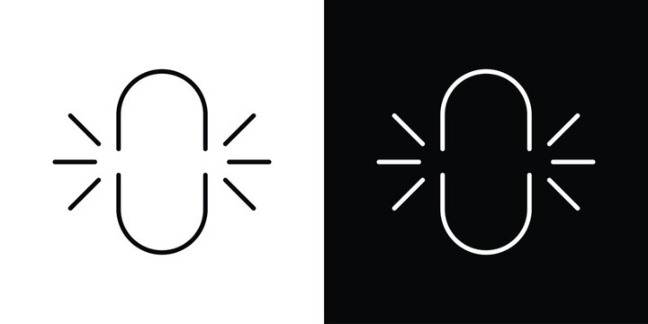 Broken link icon Logo Template. lianer pictogram set.
