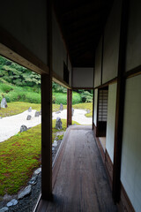 京都東福寺塔頭光明院の波心庭の風景
