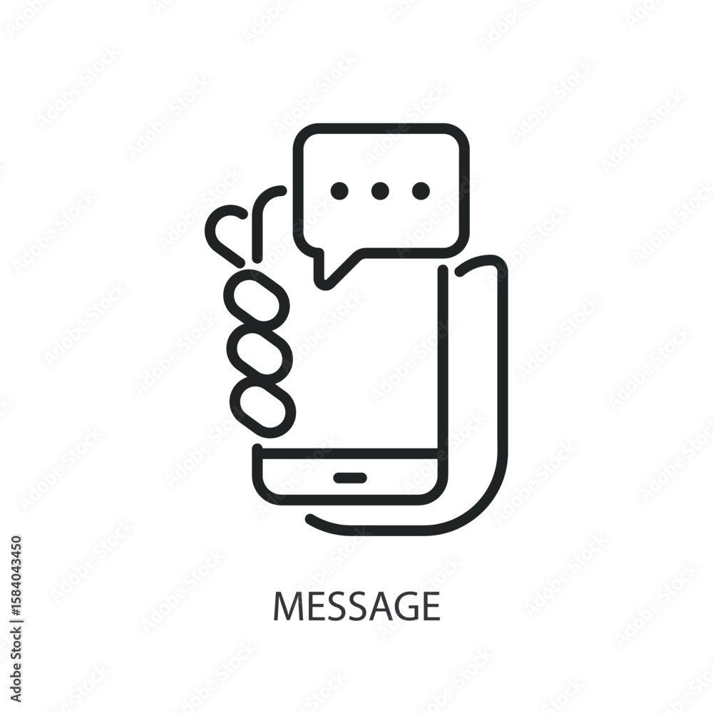 Aufkleber message thin line vector icons.