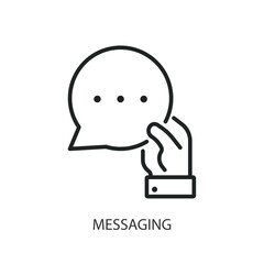 Messaging thin line vector icons.
