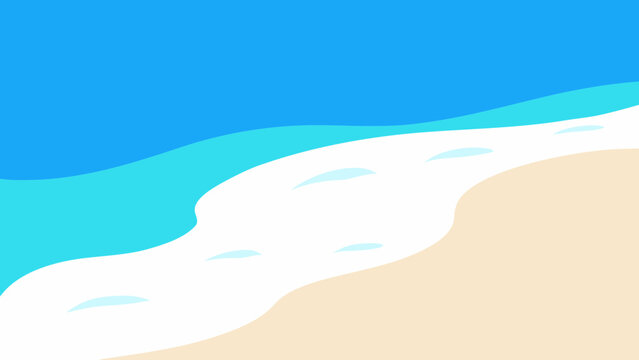 Cartoon Beach Where Sand is So Fine White It Squeaks Vector