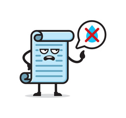 Paper or document mascot character vector design