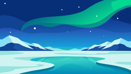 Witness the Northern Lights Dancing Over a Frozen Snow Covered Landscape