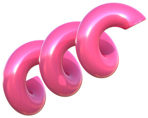 3D Spiral Geometric Harmony Abstract Shape