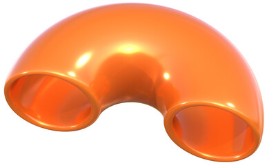 3D Tube Geometric Harmony Abstract Shape