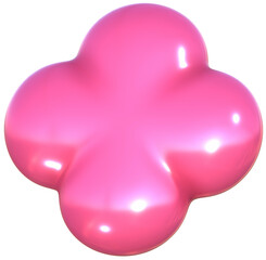 3D Pink Flower Geometric Harmony Abstract Shape