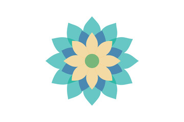 Flat Flower Layout Like A Mandala On