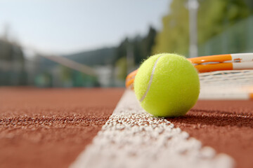 Tennis ball detail macro texture image ideal for coaching blogs and training app thumbnails