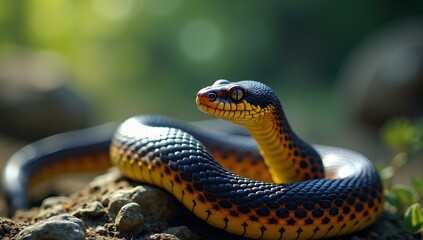 Fototapeta premium snake in the sun