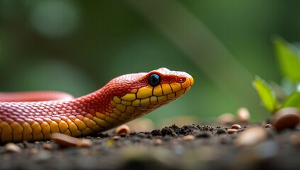 Obraz premium snake in the grass