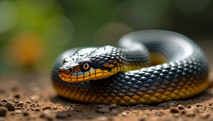 Fototapeta premium close up of a snake in the zoo