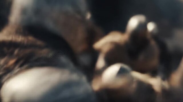 Medieval knights in armor clashing with swords during intense battle scene showcasing epic warfare and combat in cinematic style